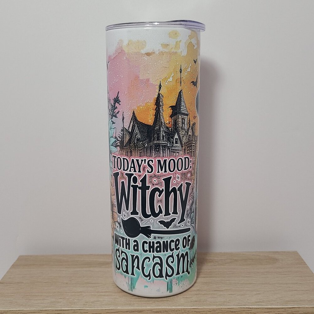 “Witchy with a Chance of Sarcasm” 20 oz Skinny Tumbler by Scott Heil - Picture 5 of 9